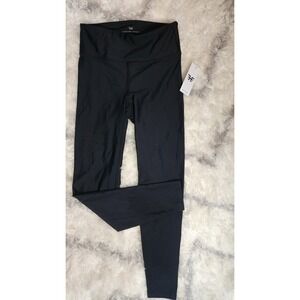 Heroine Sport Ankle Leggings Black Solid Knit Women's Regular Size Small